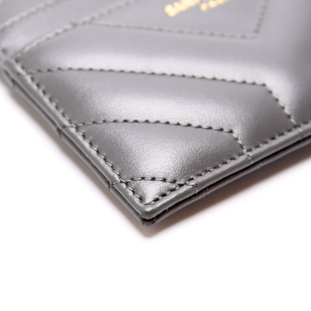 Y Quilted Calfskin Joan Card Holder 650954 Y Quilted Calfskin Joan Card Holder 650954