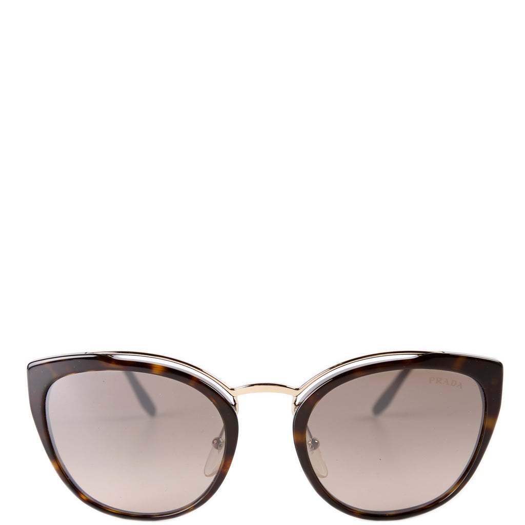 Prada SPR20U UAO-5O0 Cat Eye Sunglasses Tortoise White Gold w/ Prada Case PRADA SPR 20U UAO-5O0 BROWN GOLD AUTHENTIC SUNGLASSES SPR20U  main image 4