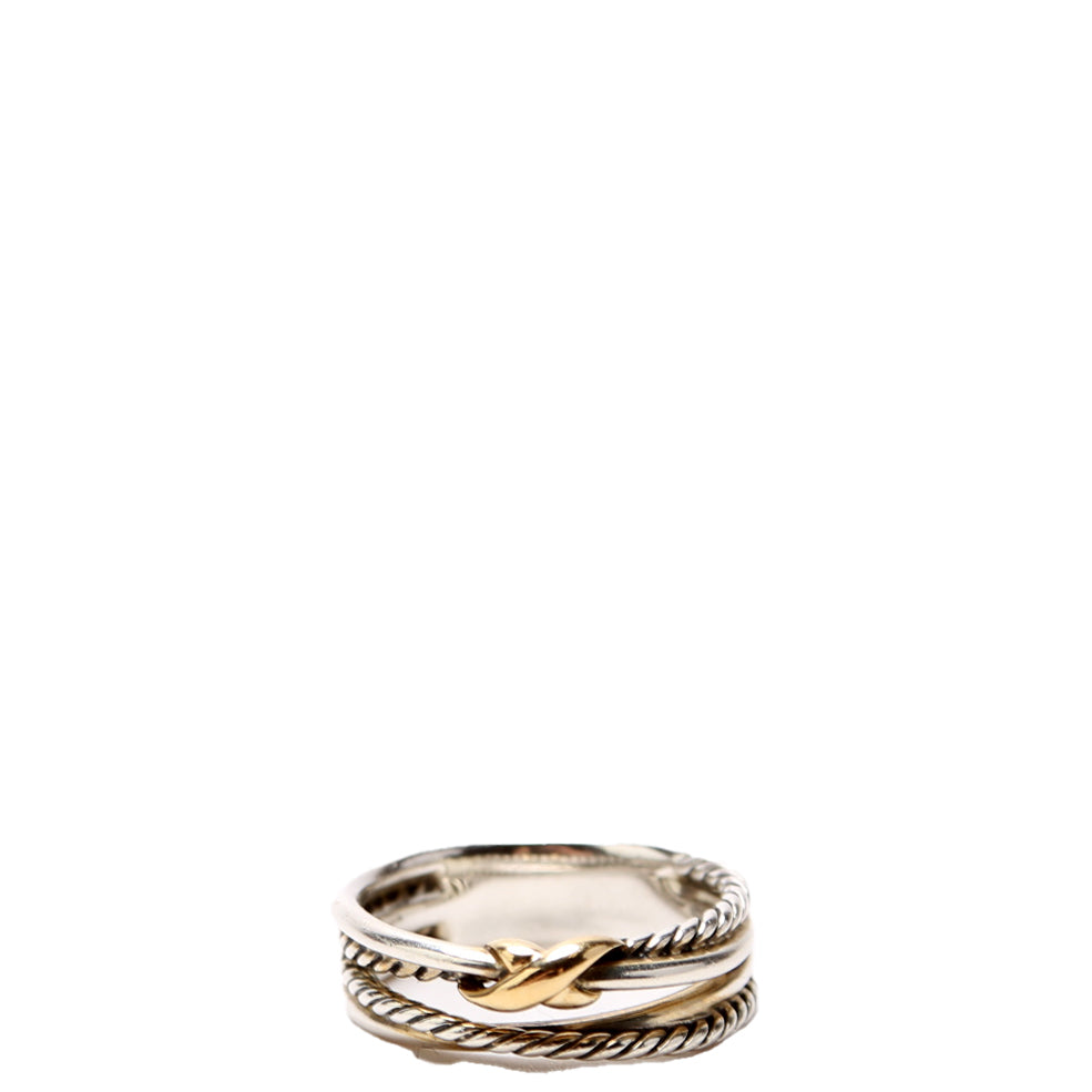 X Crossover Band Ring 925 750