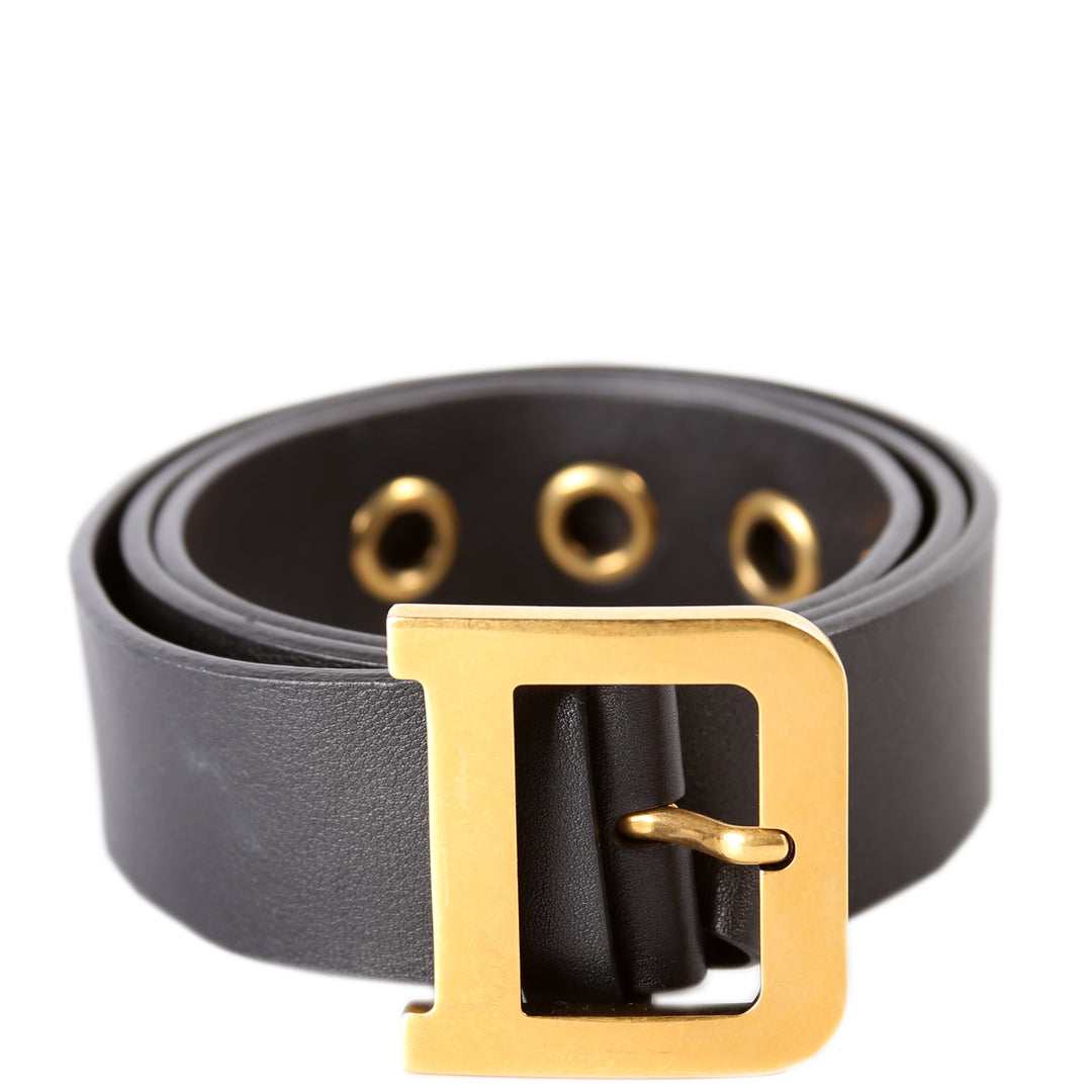 Diorquake Leather Belt Size 80 Black