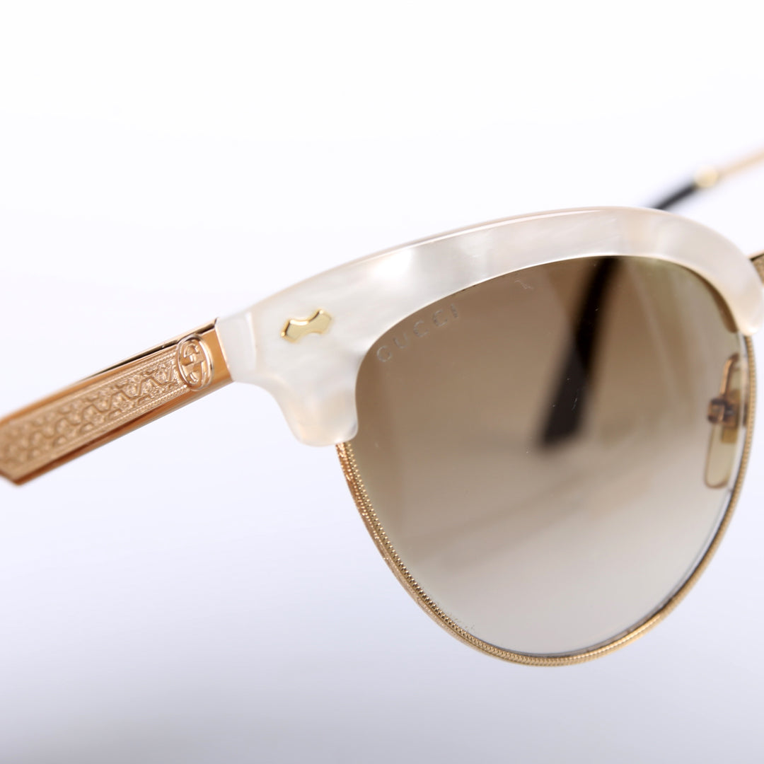 Gucci Sunglasses Clubmaster Cat Eye Pearl White Gucci - Cat Eye Acetate Sunglasses with Pearls - White  main image 2