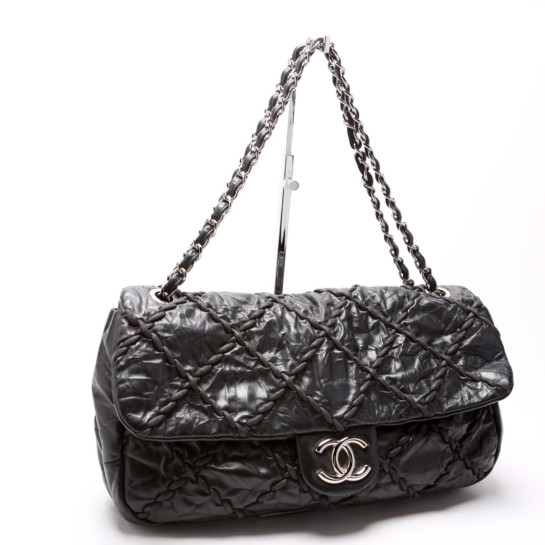 Ultra Stitch Jumbo Flap Calfskin 14M Black
