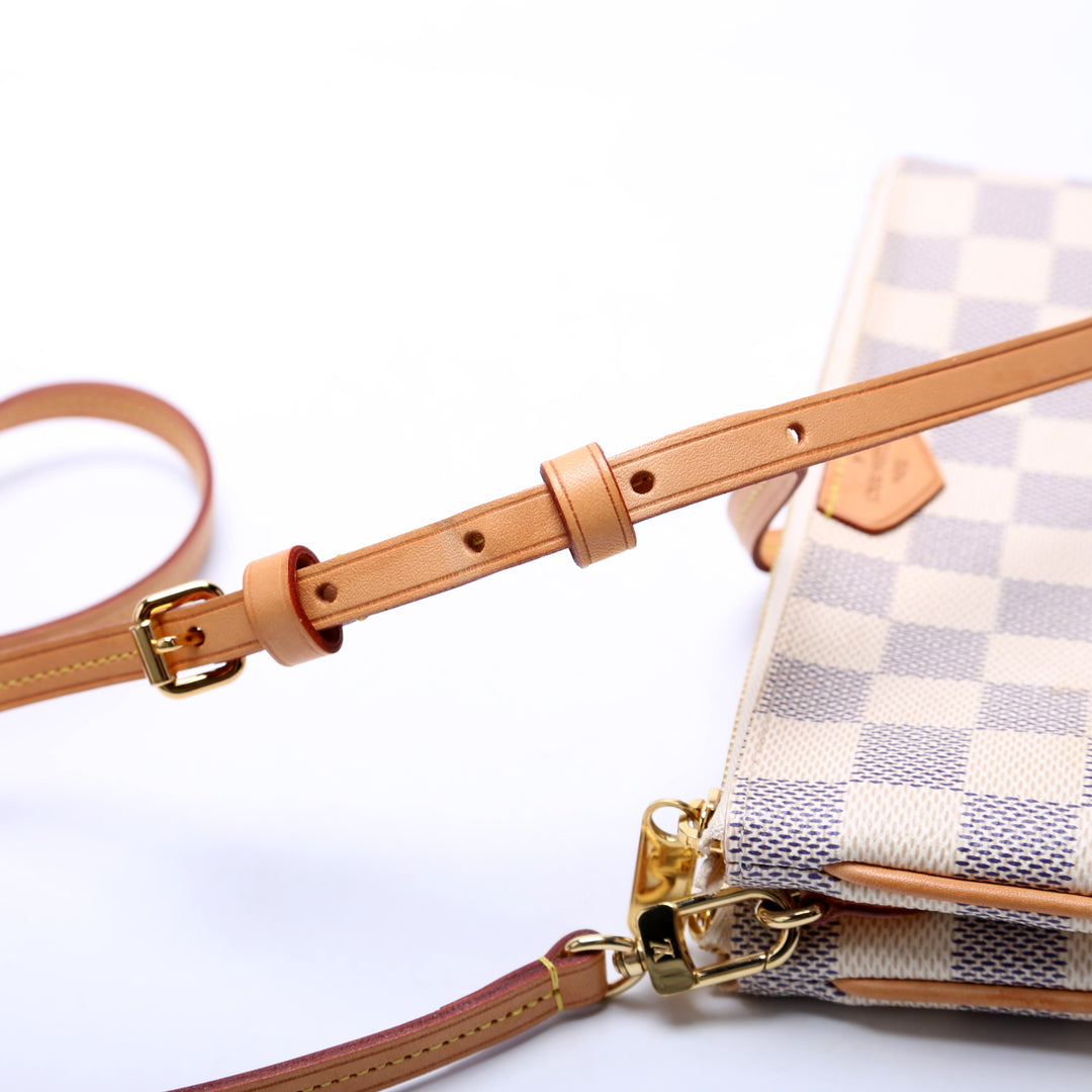 Double Zip Pochette Damier Azur