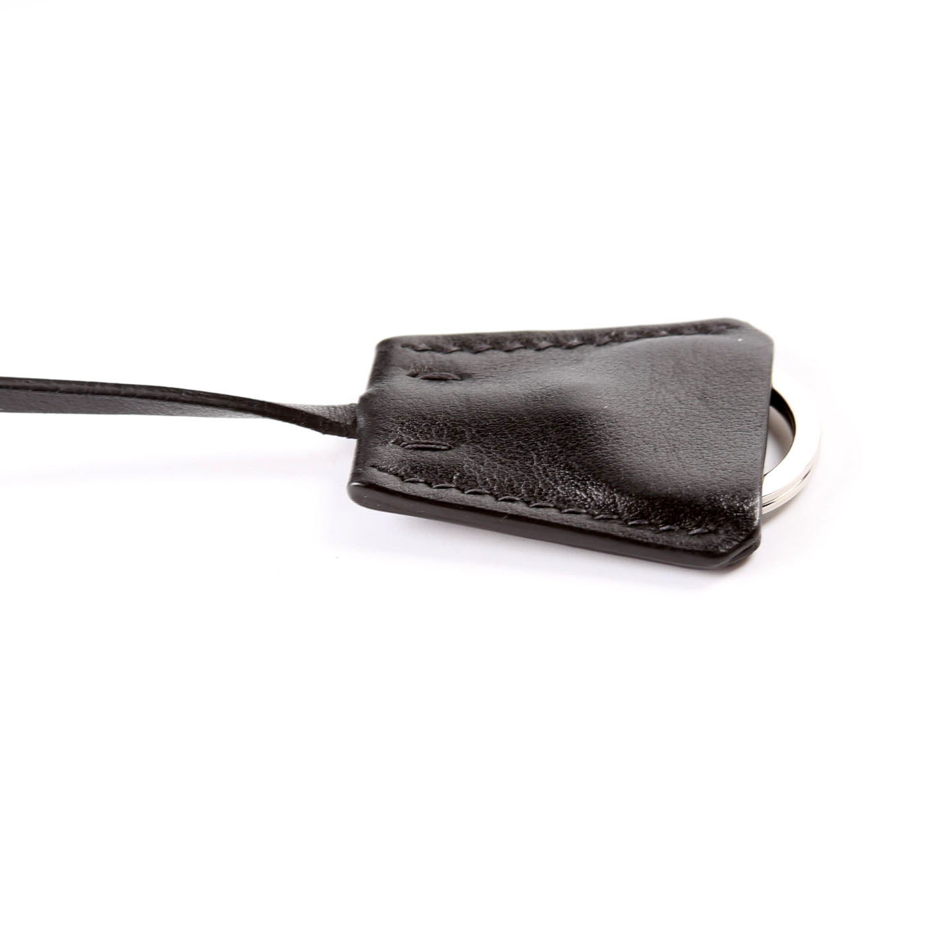 Tressuto/Leather Grommet Tote Black/Silver