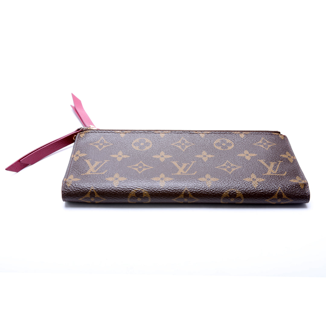 an   ルイヴィトン アデル LOUIS VUITTON Adele Monogram Empreinte Leather Wallet Black