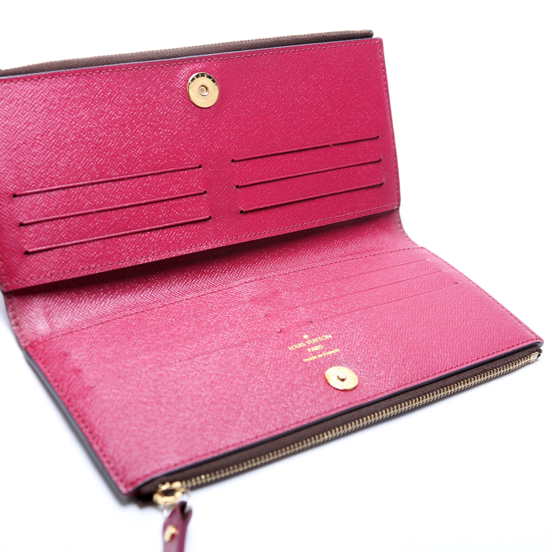 an   ルイヴィトン アデル LOUIS VUITTON Adele Monogram Empreinte Leather Wallet Black