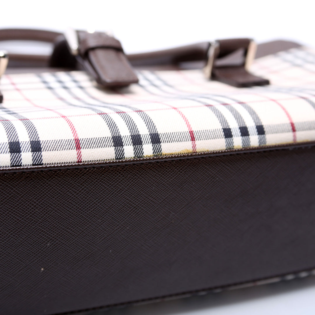Nova Check Buckle Top Handle Bag