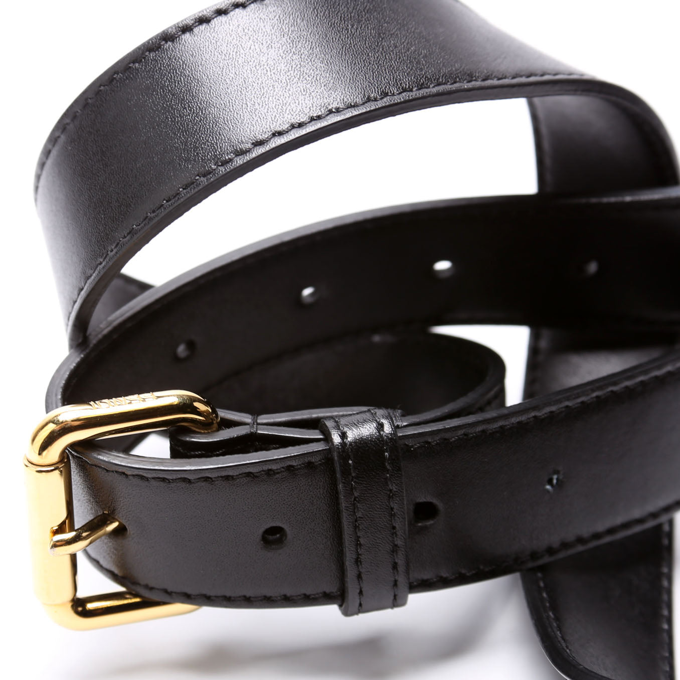 8BM005 F Is Fendi Leather Envelope Belt Bag Black/Brown