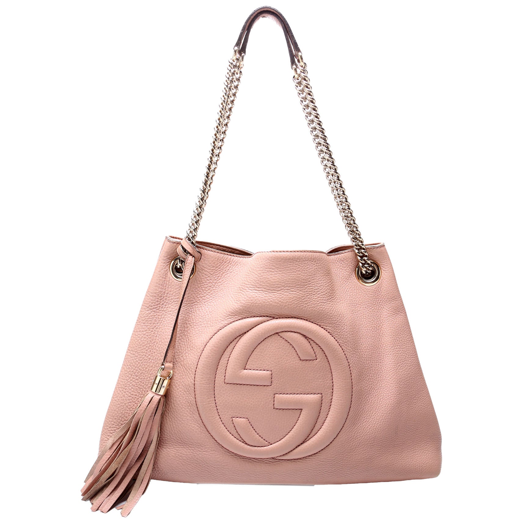 308982 Soho Leather Shoulder Medium Tan