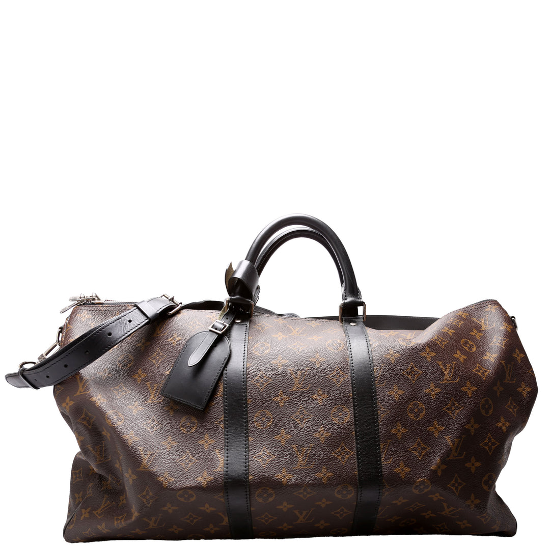 Authentic Louis Vuitton Macassar Monogram Keepall 55