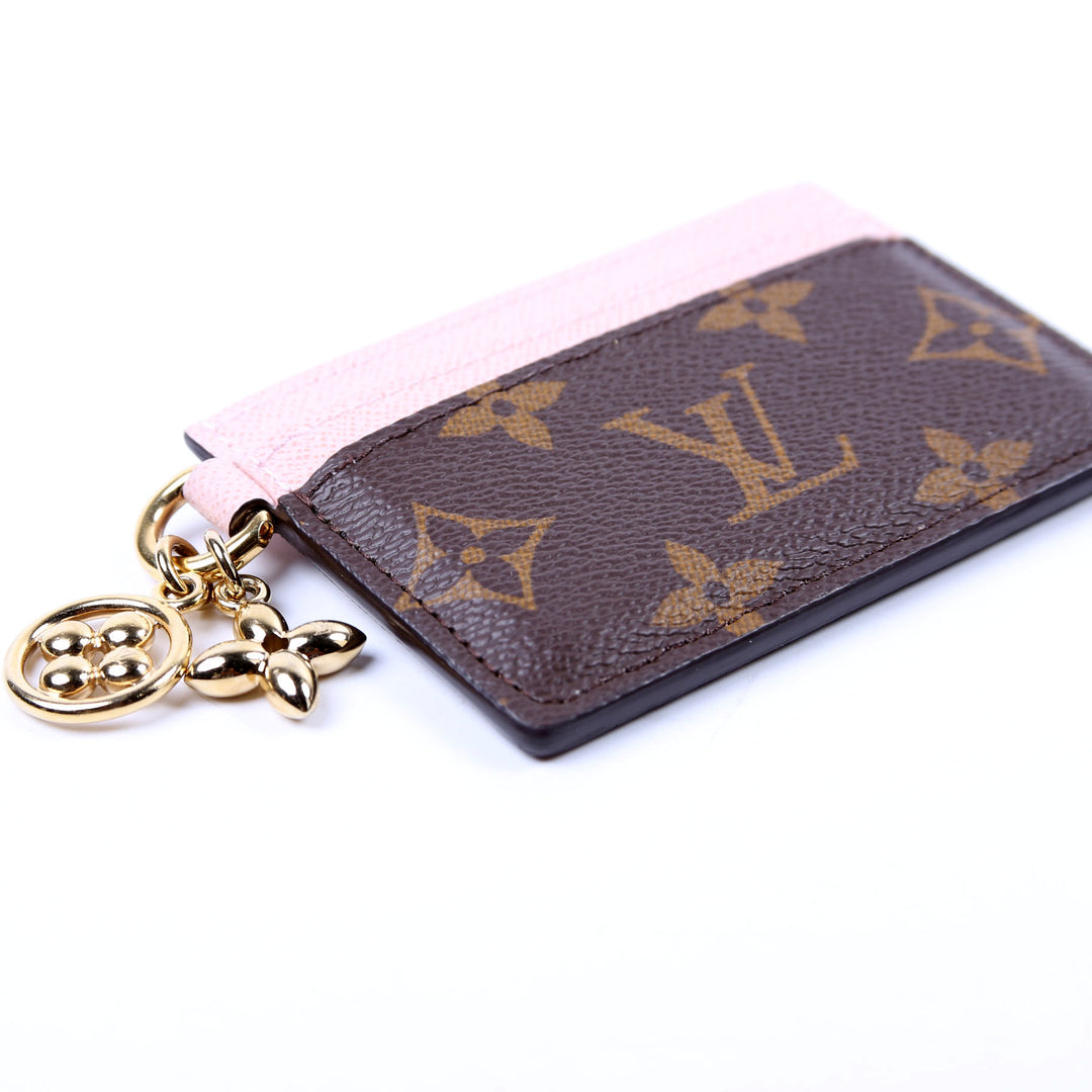 LV Charms Card Holder Monogram Pink