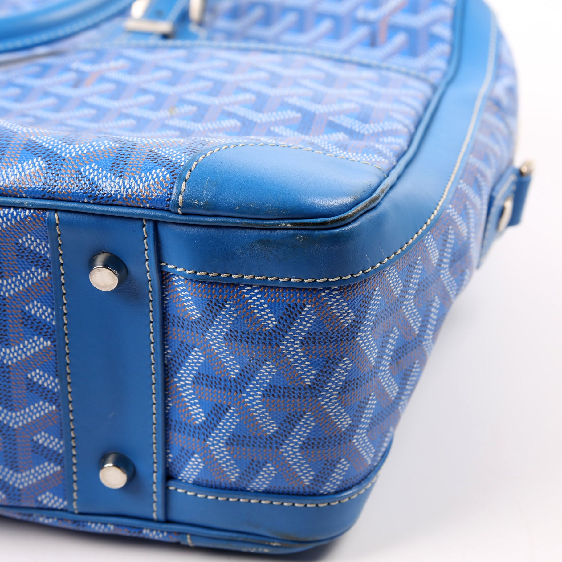 Ambassade MM Briefcase Goyardine Canvas Blue