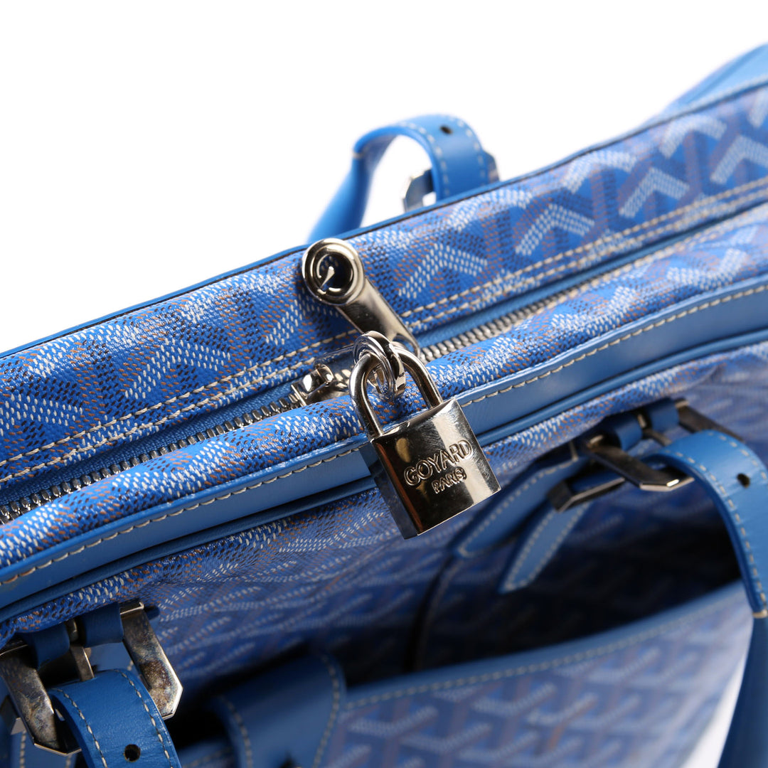Ambassade MM Briefcase Goyardine Canvas Blue