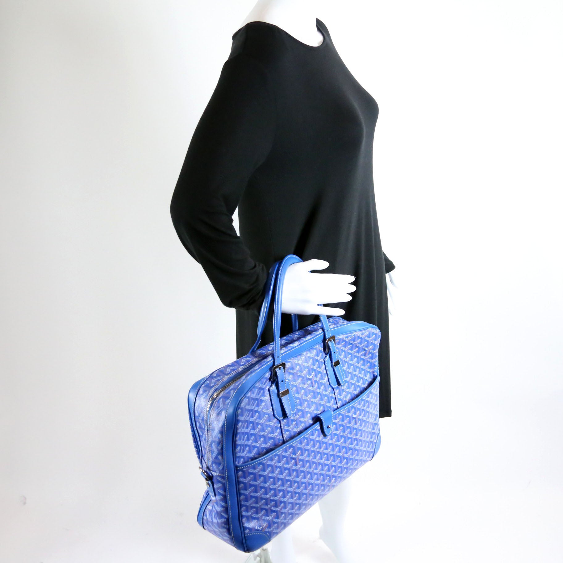 Ambassade MM Briefcase Goyardine Canvas Blue
