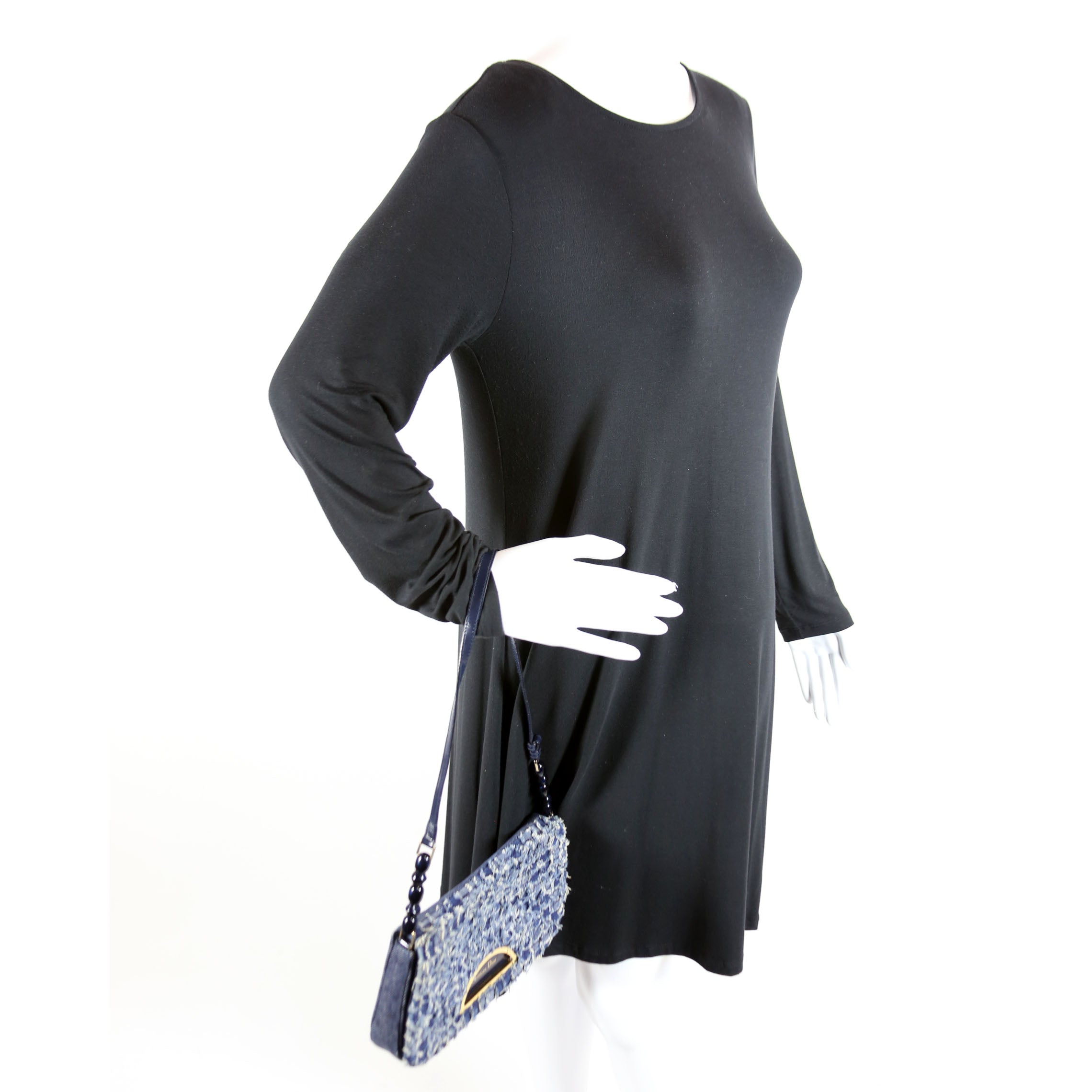 Malice Denim Shoulder Bag Blue