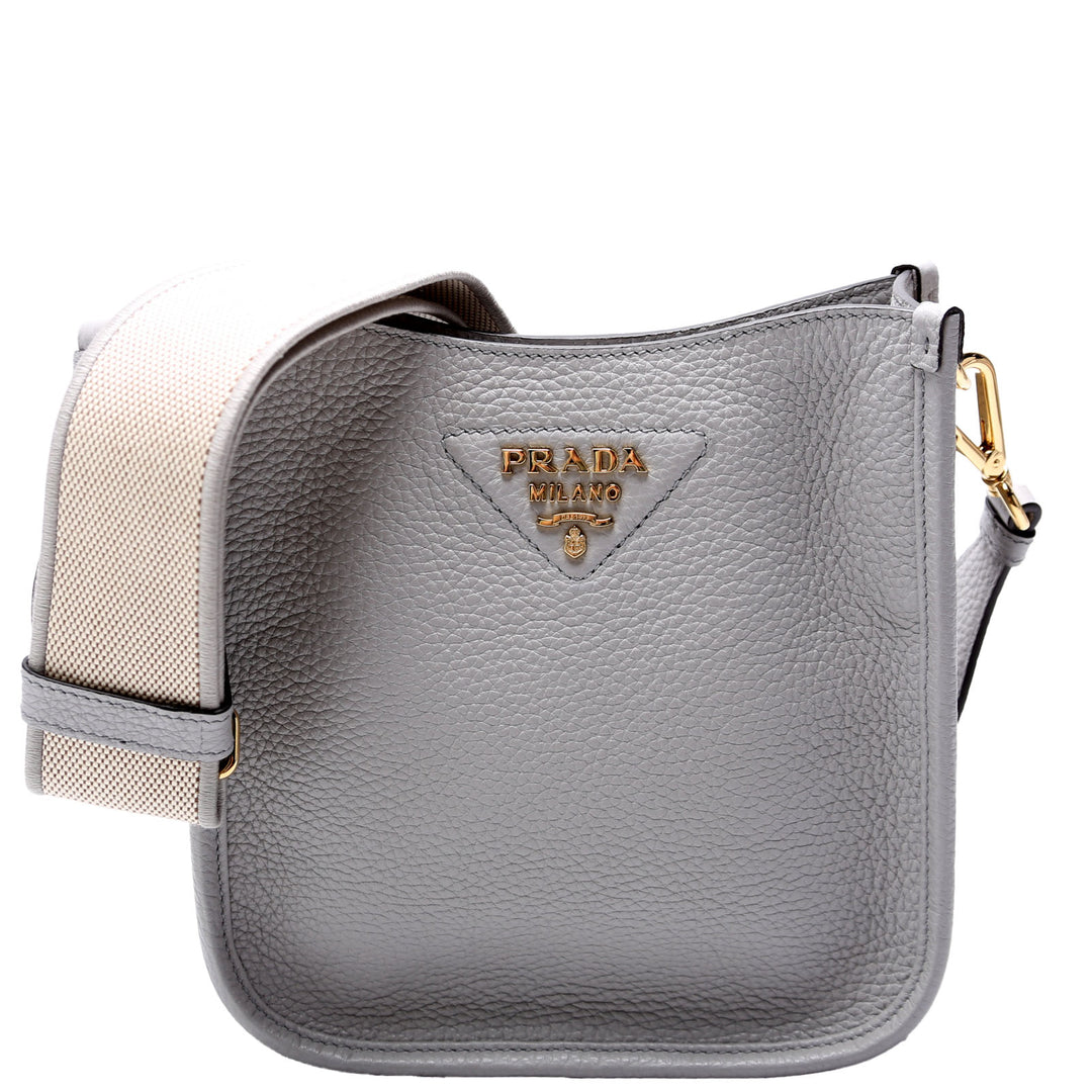 1BH191 Leather Mini Shoulder Bag Grey