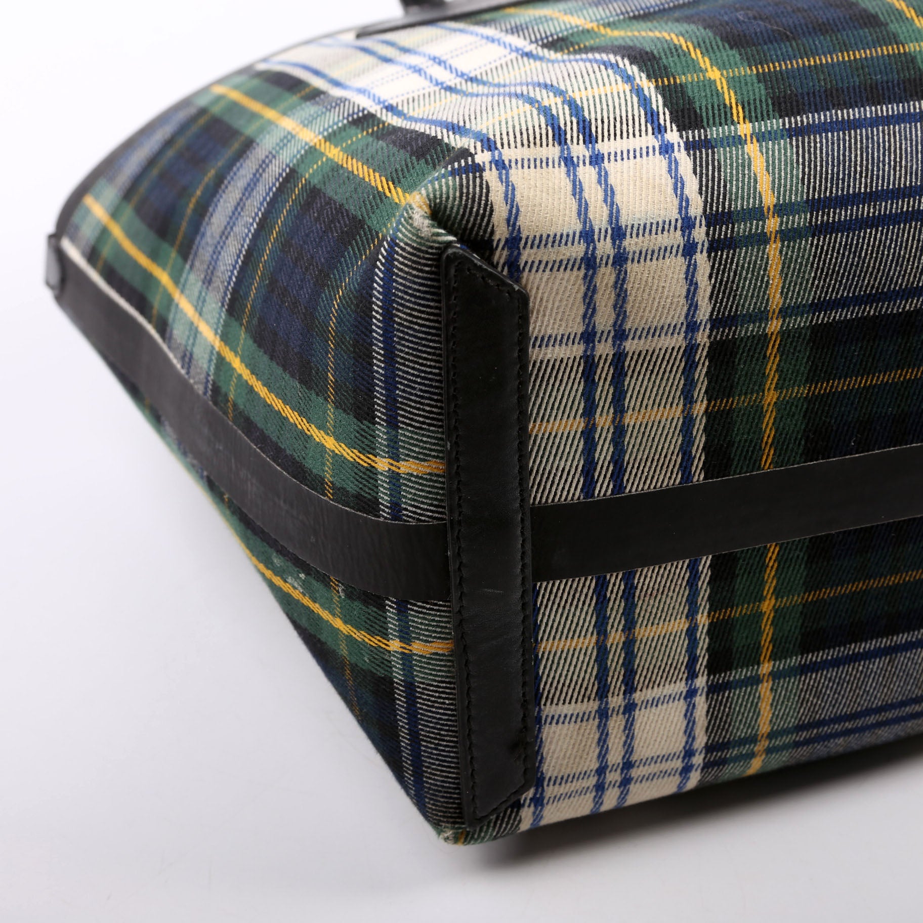 Vintage Check Large Reversible Tote Black/Multicolor
