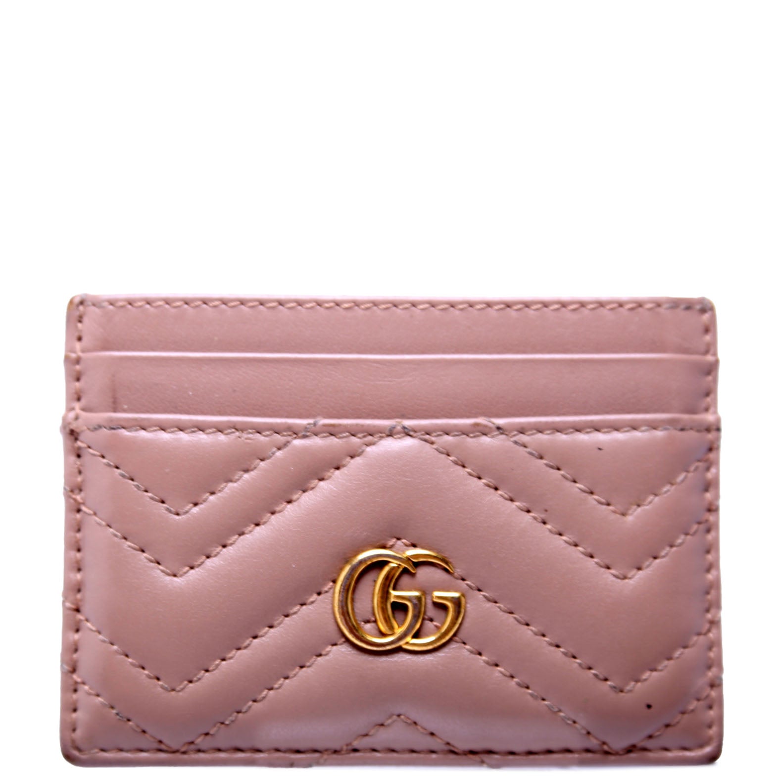 443127 GG Marmont Card Holder Beige