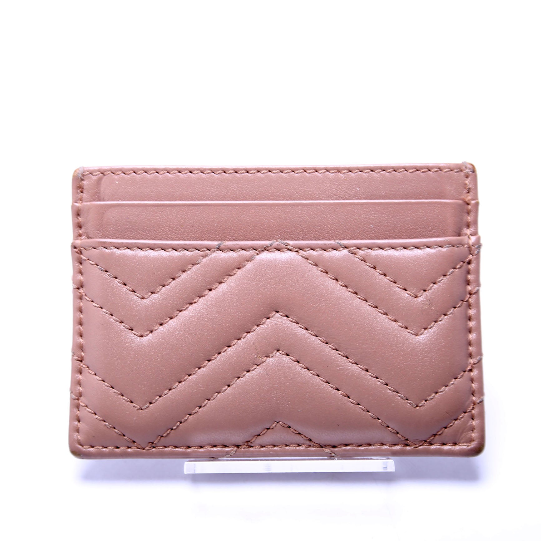 443127 GG Marmont Card Holder Beige
