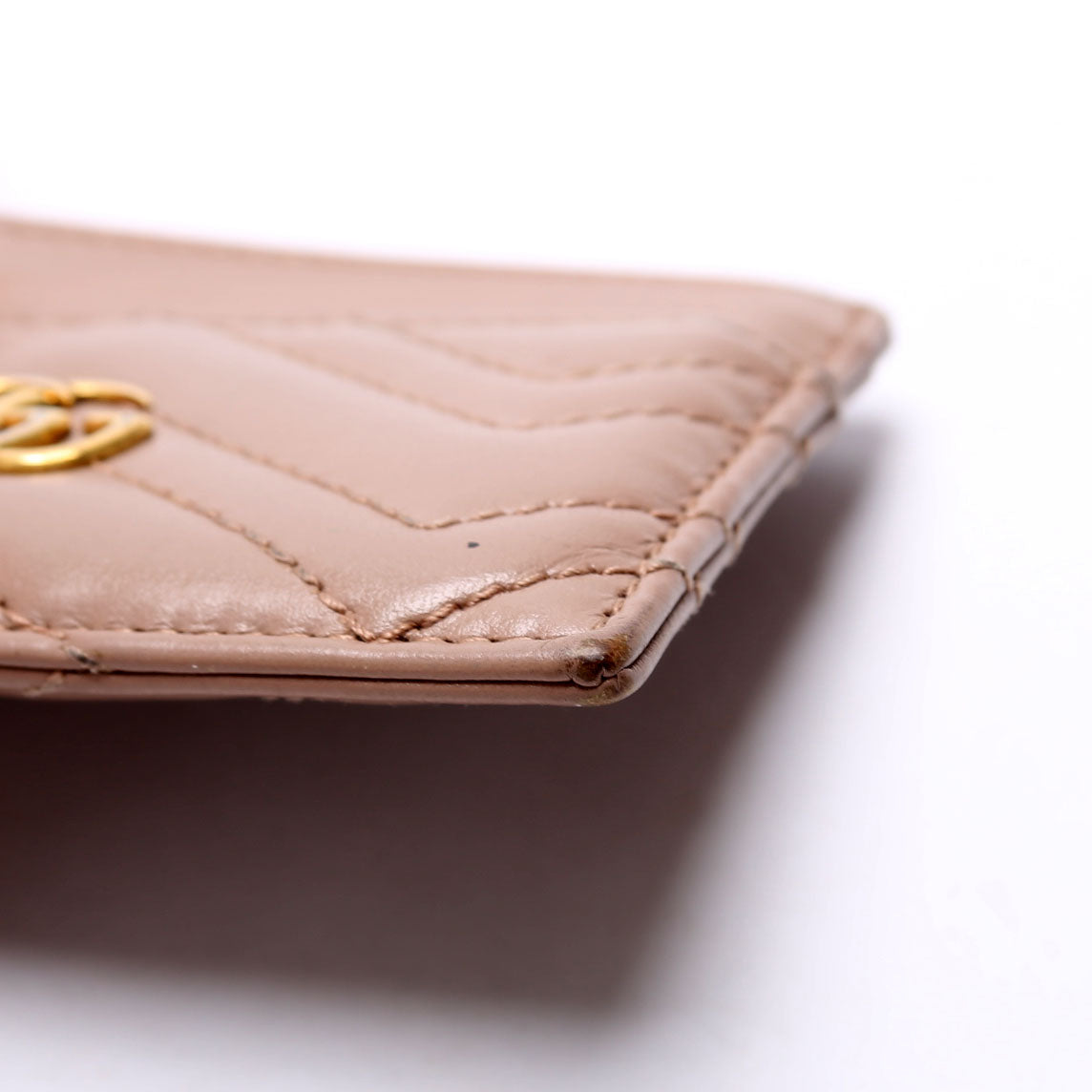 443127 GG Marmont Card Holder Beige