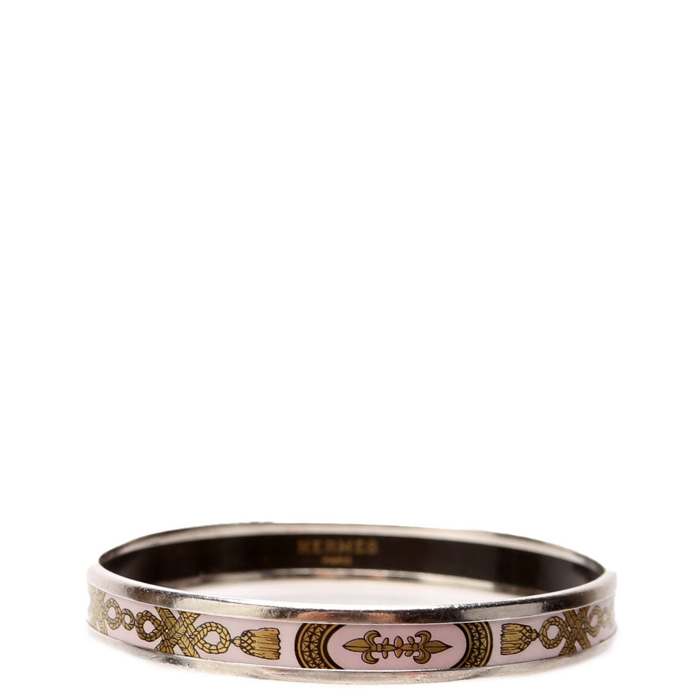 Printed Enamel Narrow Bangle Bracelet
