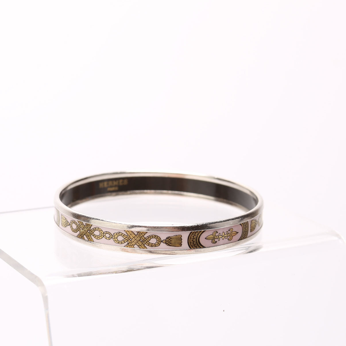 Printed Enamel Narrow Bangle Bracelet