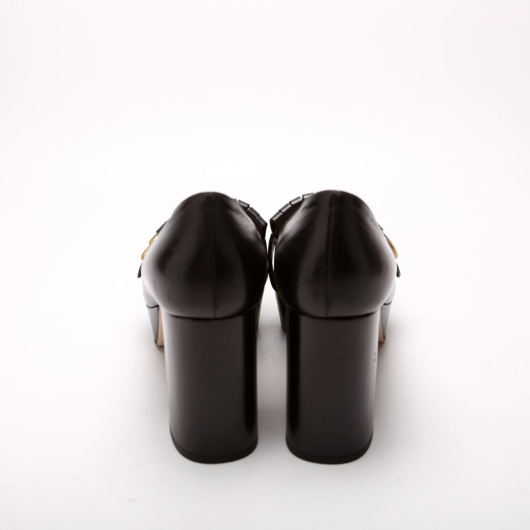 【美品】 GUCCI パンプス ブラック 24.5～25cm GUCCI グッチ 670393 17K10 ブーツ レディース シューズ