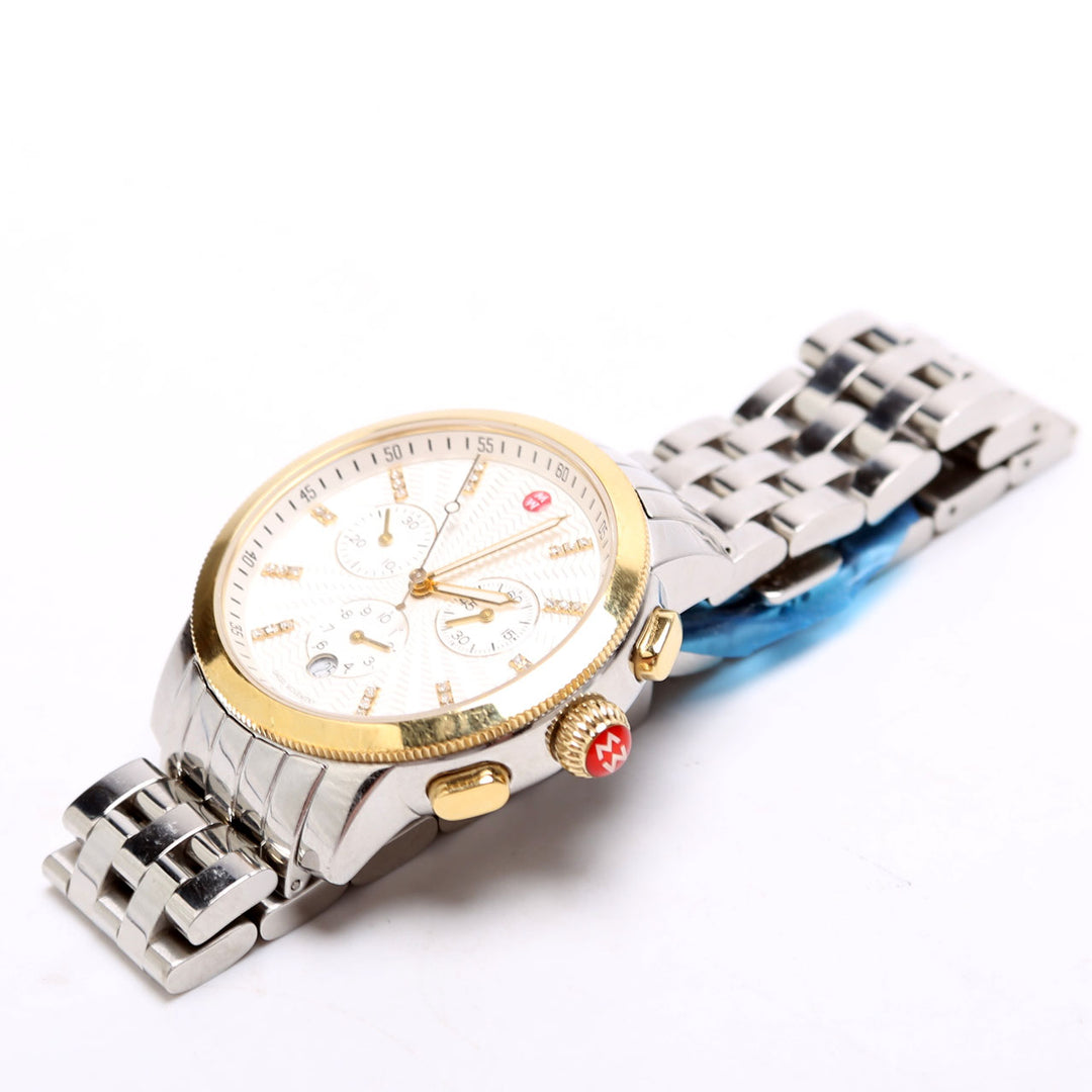 Michele Uptown Watch Dial ONLY 0.12 CT TW Diamond Samphire Crystal  Stainless St Michele Uptown Swiss watch MW25A00A0942 0.12 CT TW diamonds  main image 4