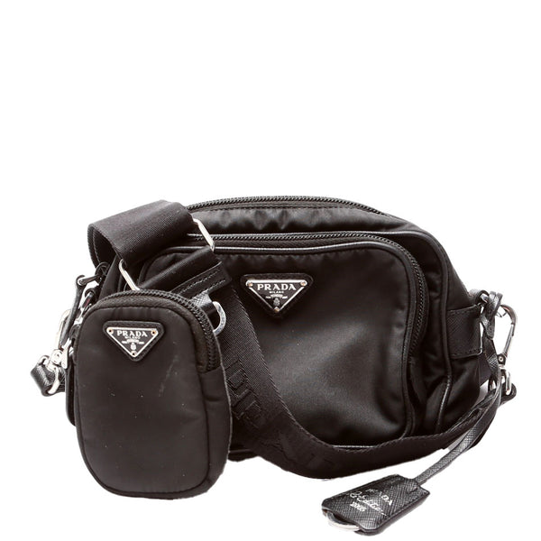 1BH153 Re-Nylon Saffiano Re-Edition 2005 Mini Camera Black