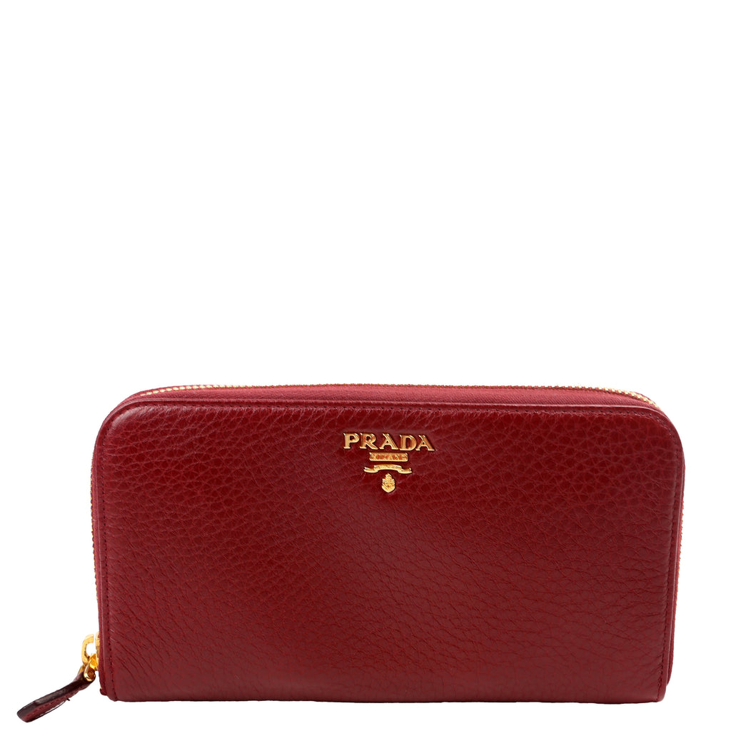 【美品】PRADA 財布　VITELLO DAINO プラダ PRADA 折財布 VITELLO DAINO 三折 TINY ミニ財布/NERO