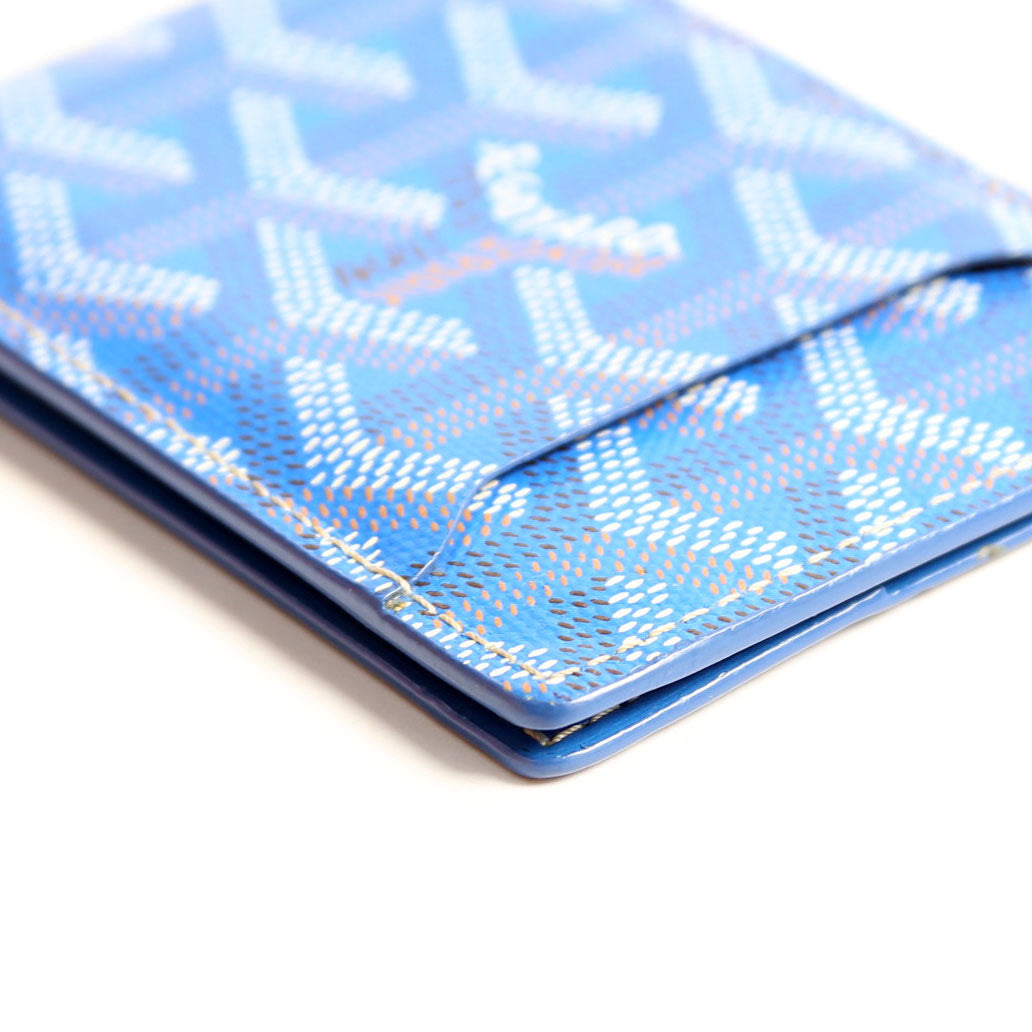 GOYARD 三つ折り財布 青 Goyardine Multi Slot Bi-Fold Wallet Blue