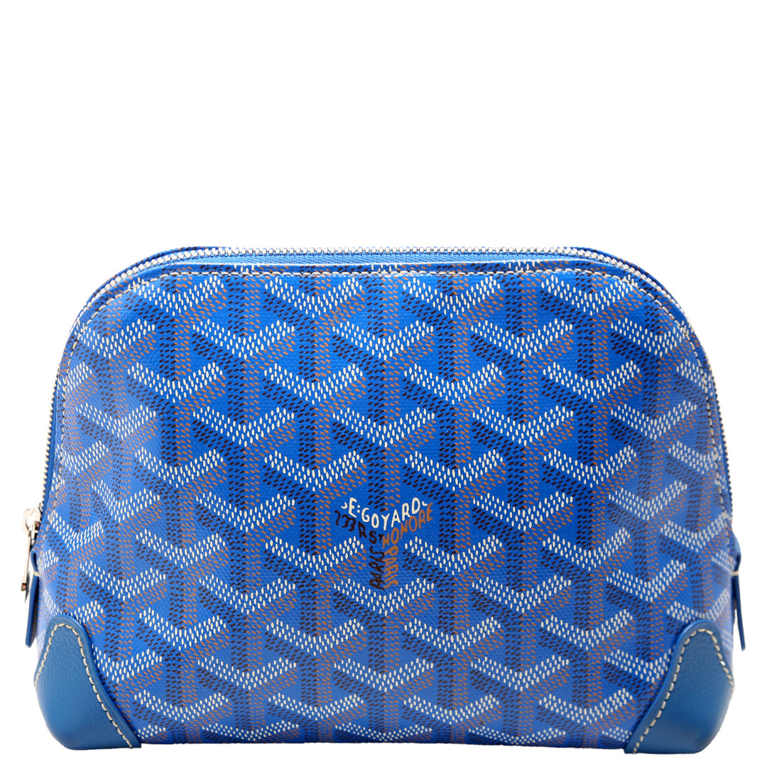 GOYARD ネイビー ポーチのみ GOYARD Jouvence Chevron Print Canvas Toiletry Bag Blue