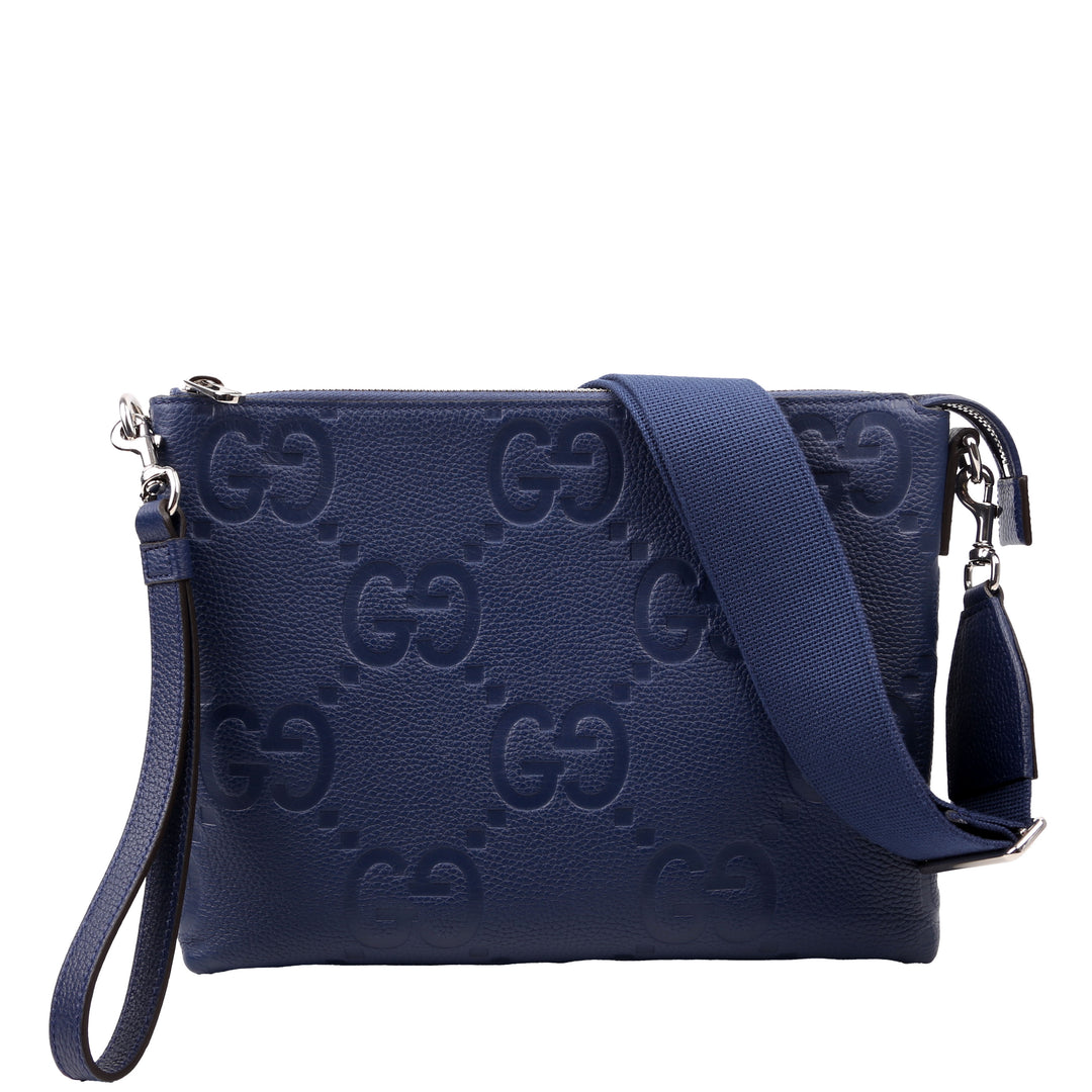【完売必至】グッチ■メッセンジャーバッグ 696009 ユニセックス 696009 Jumbo GG Messenger Blue
