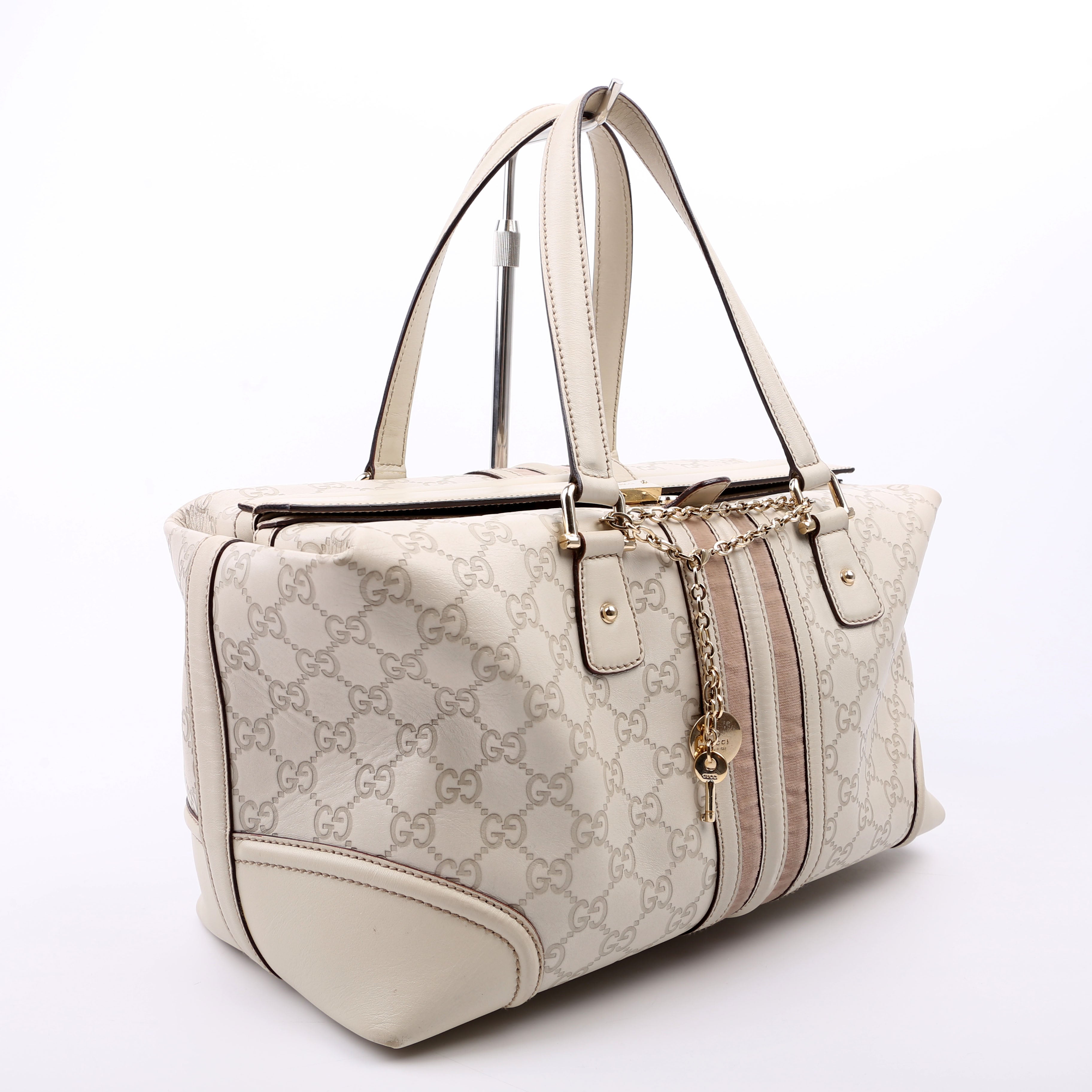 GG Treasure Boston Bag White
