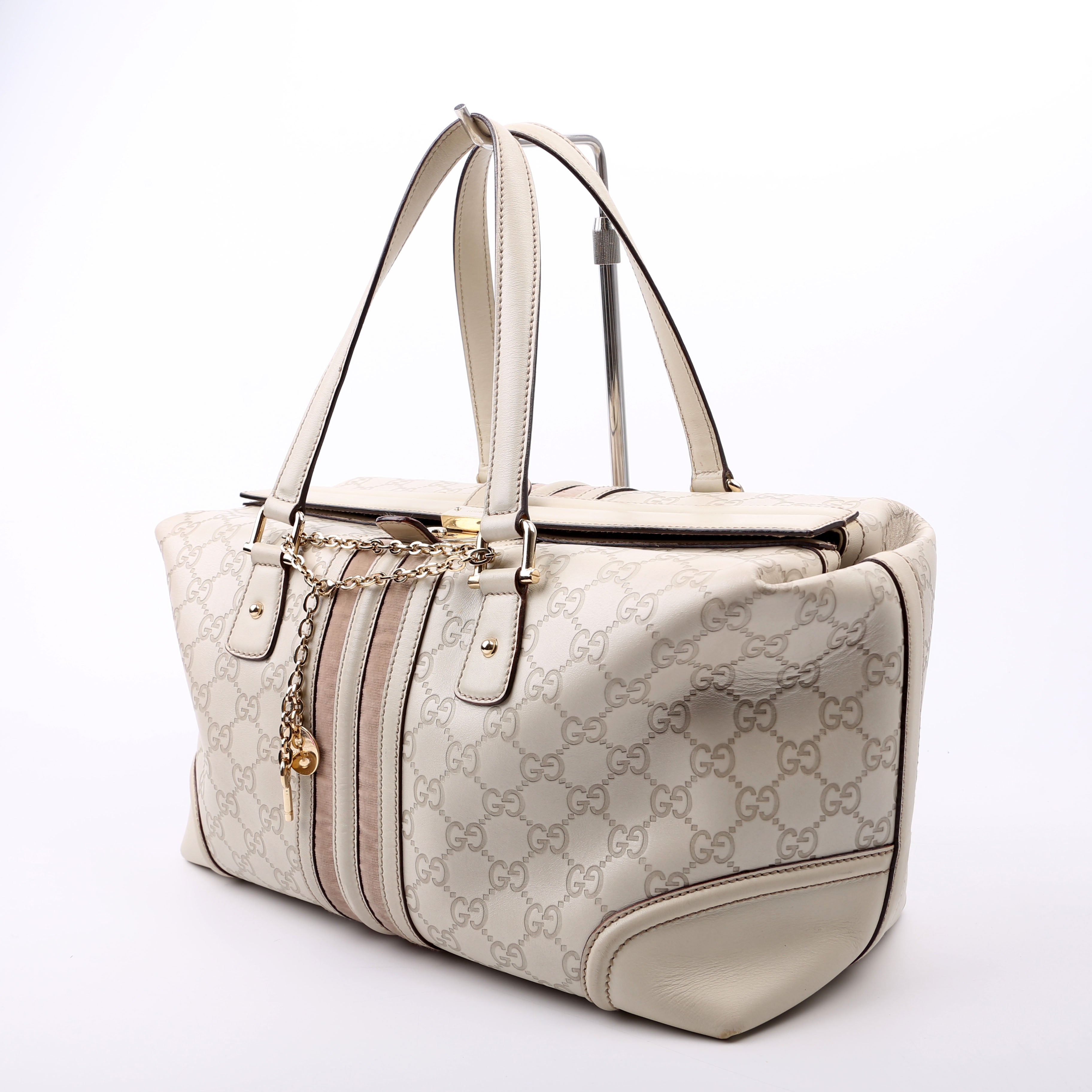 GG Treasure Boston Bag White