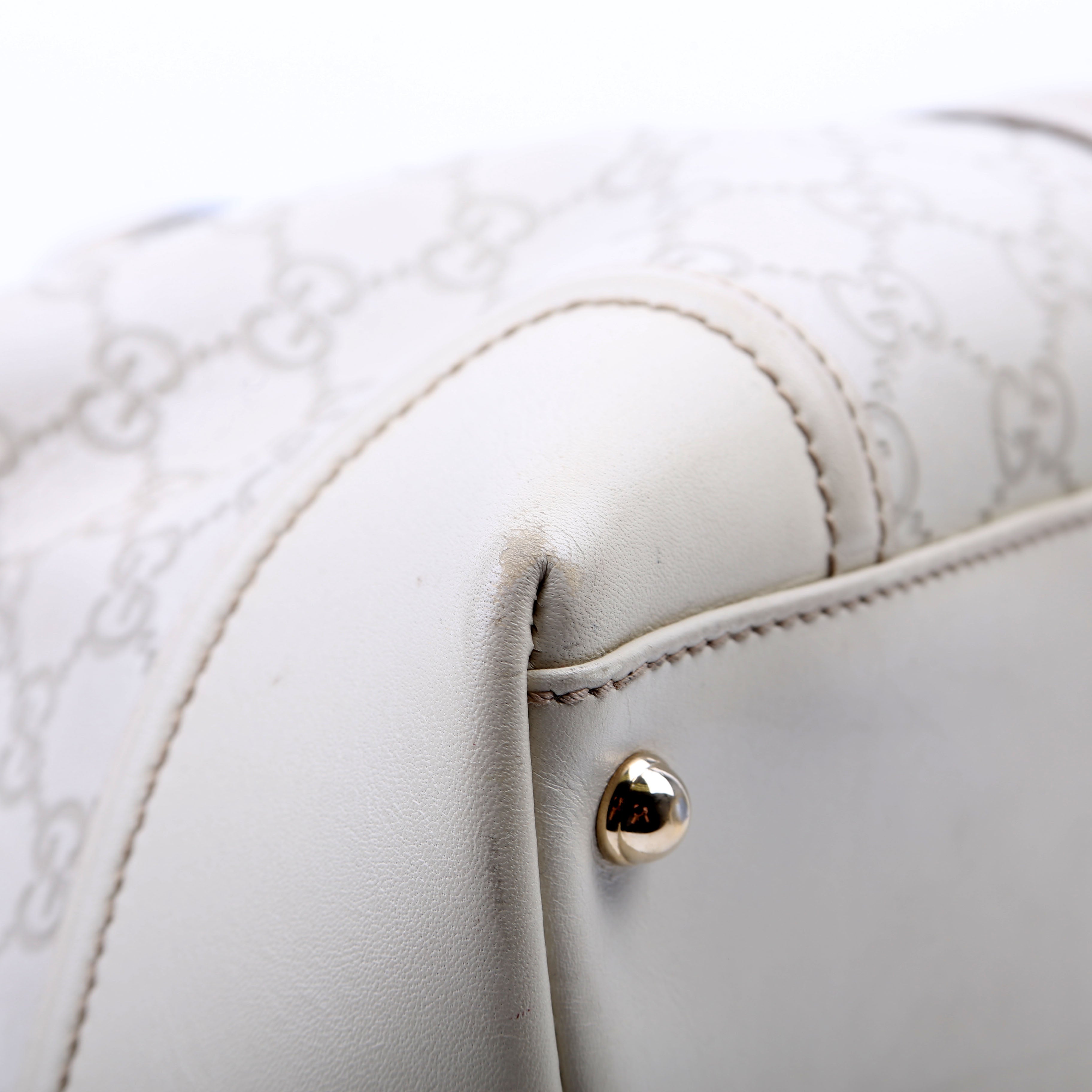 GG Treasure Boston Bag White