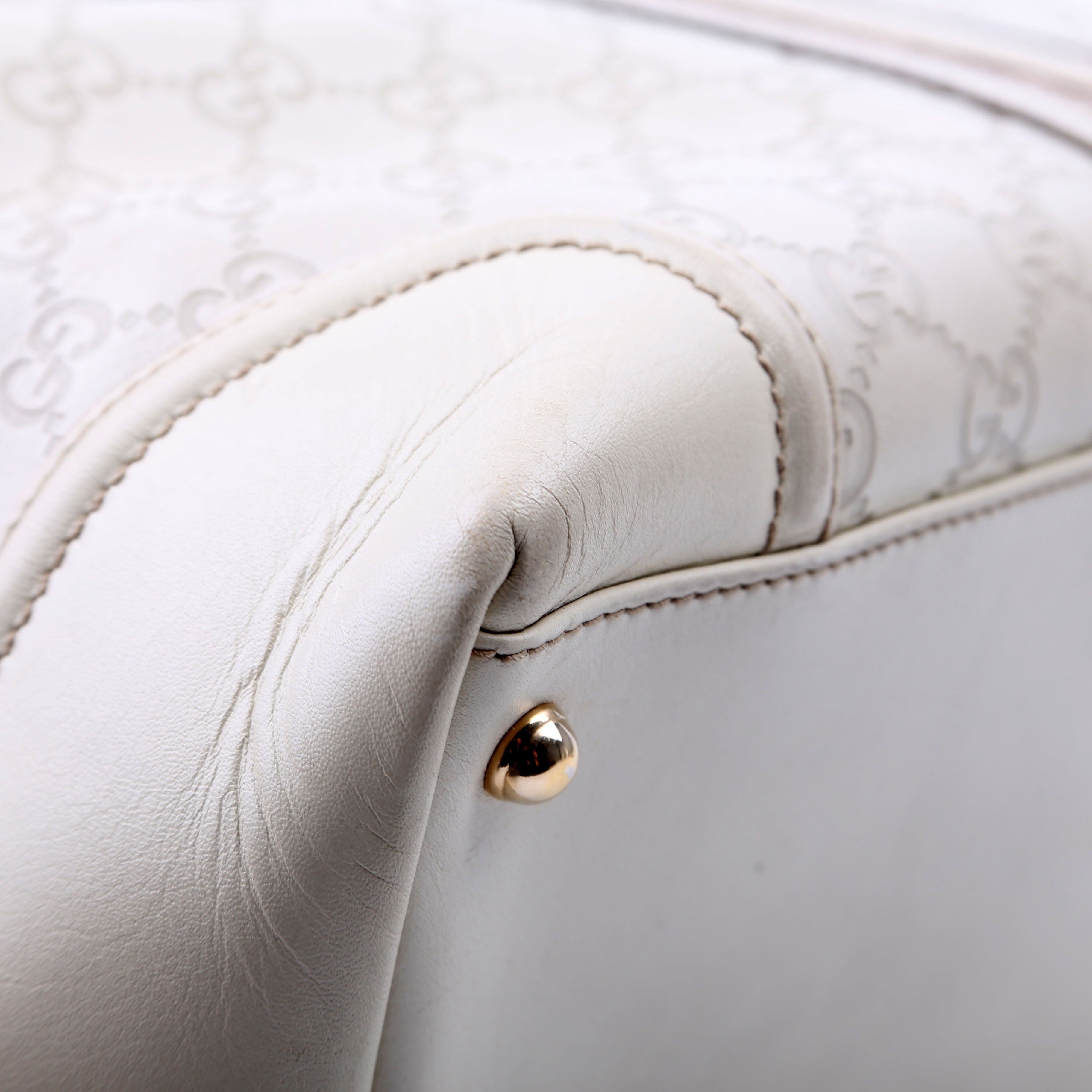 GG Treasure Boston Bag White