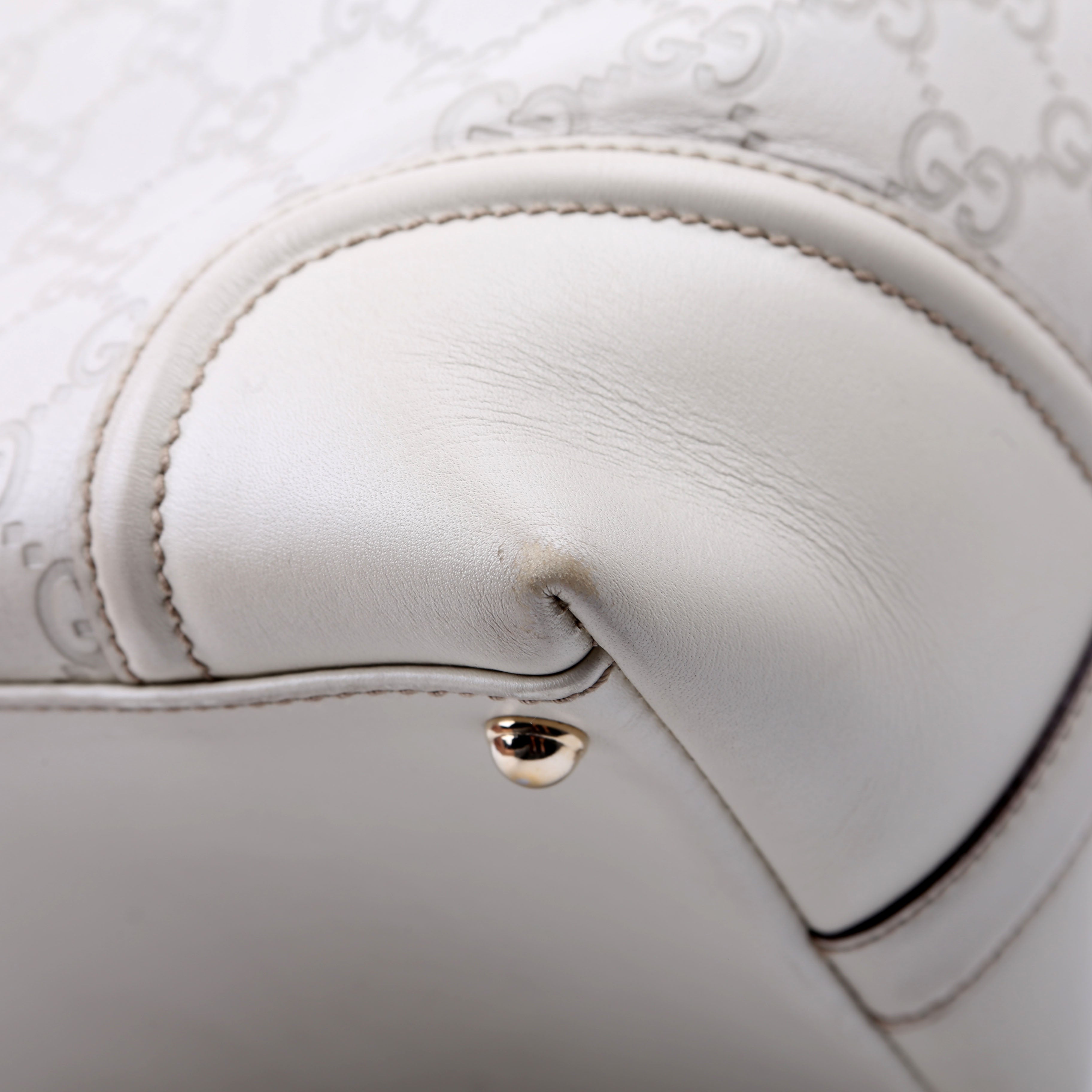 GG Treasure Boston Bag White