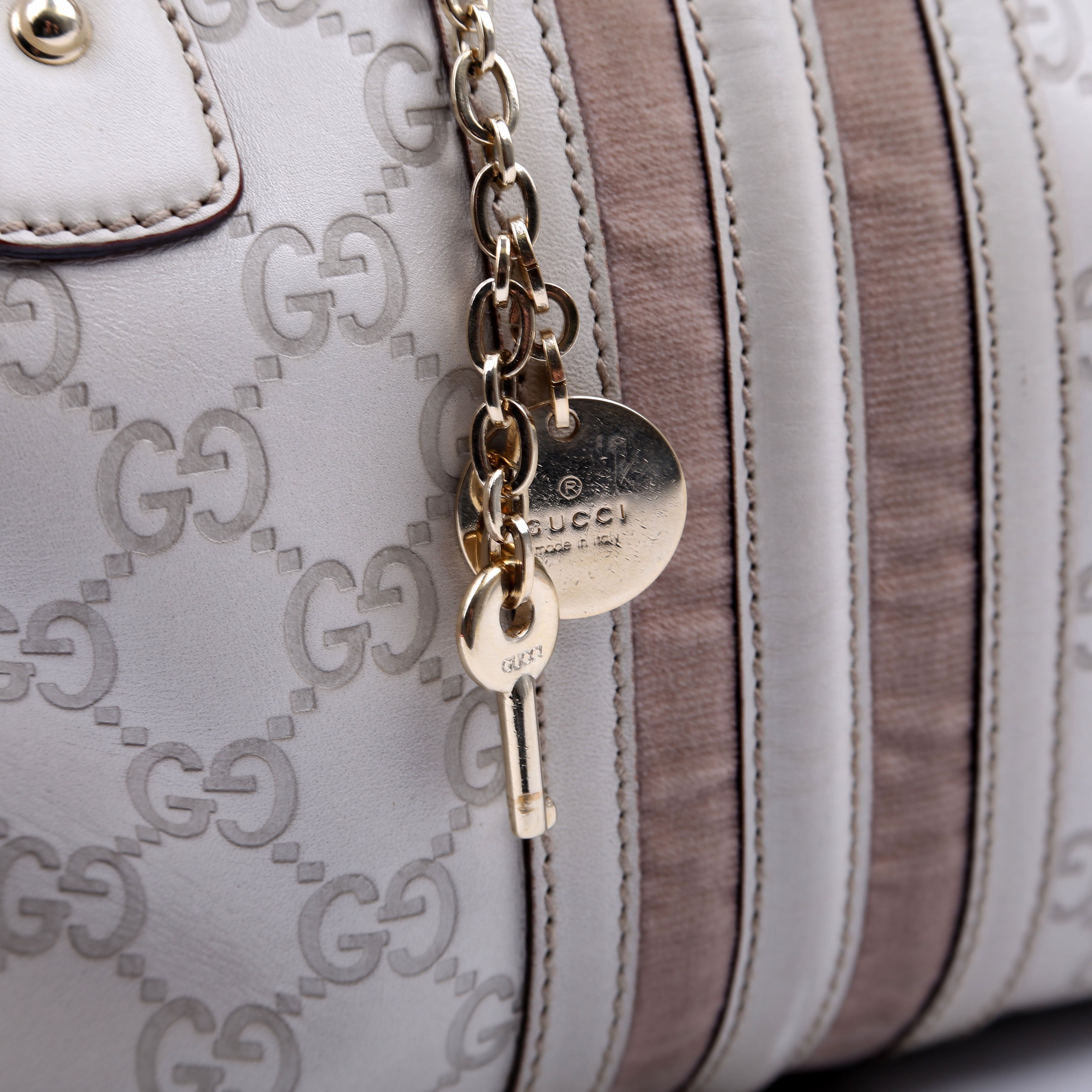 GG Treasure Boston Bag White