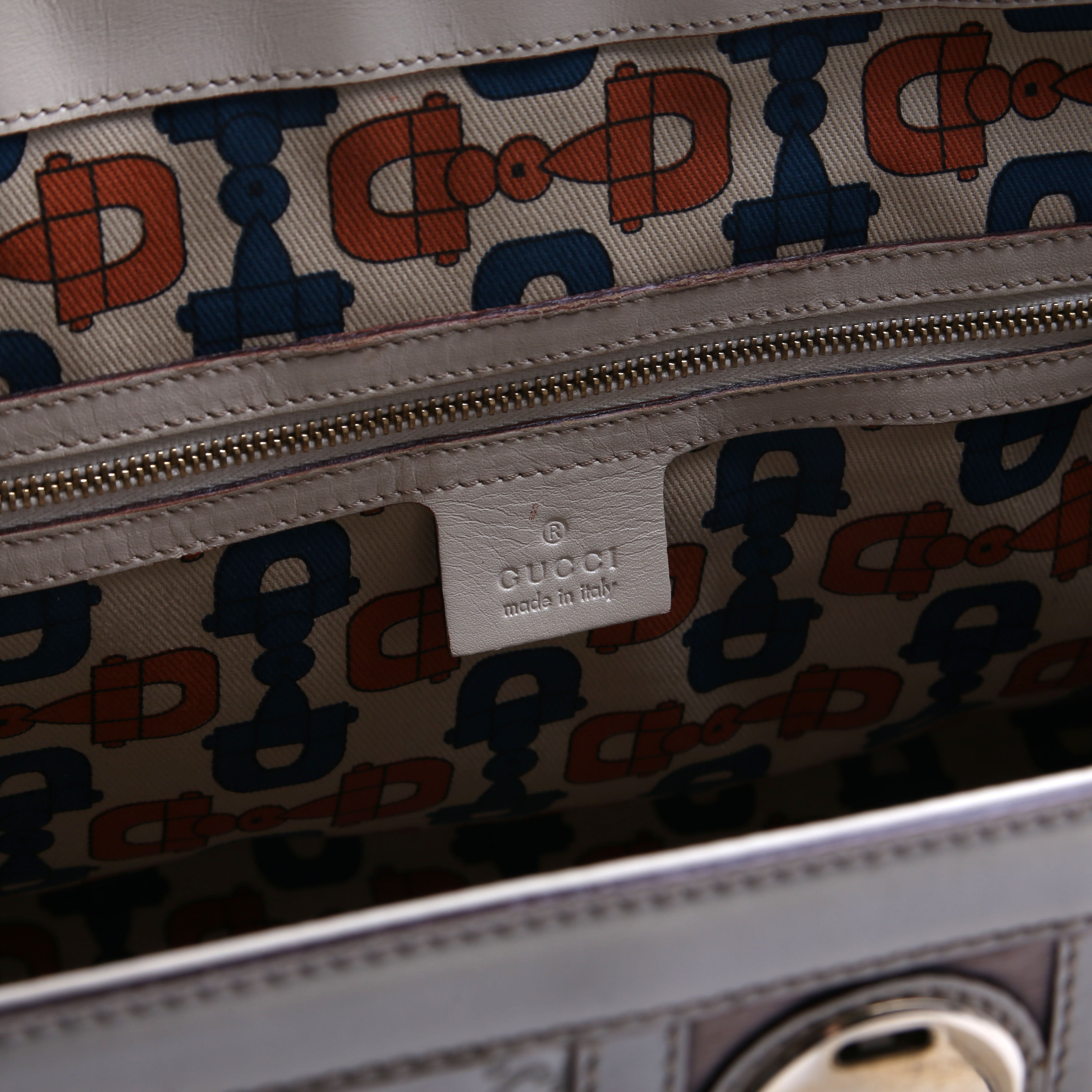 GG Treasure Boston Bag White