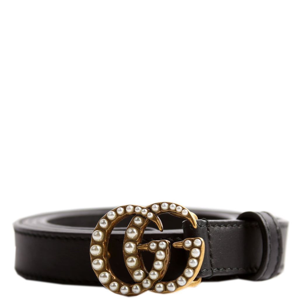 476342 GG Marmont Pearly Belt Size 95/38 Black