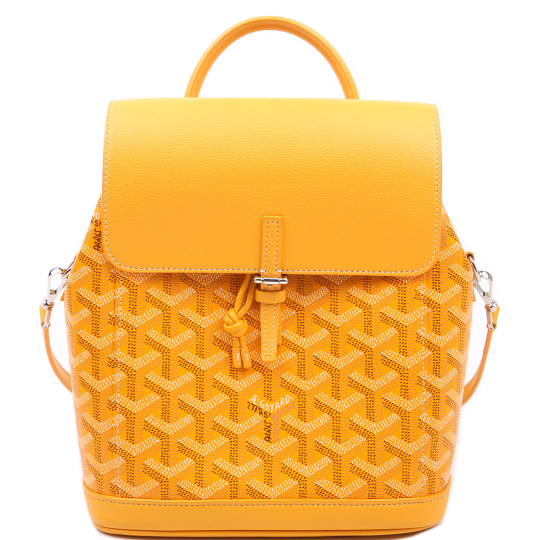 goyard alpin mini backpack Alpin Mini Backpack Goyardine Canvas Yellow