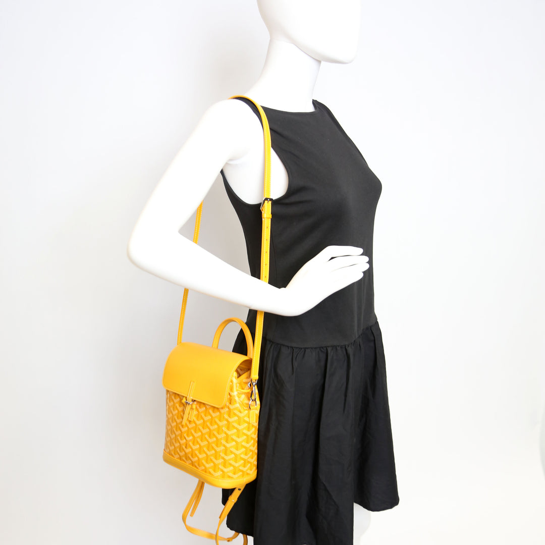 goyard mini alpin backpack price Alpin Mini Backpack Goyardine Canvas Yellow