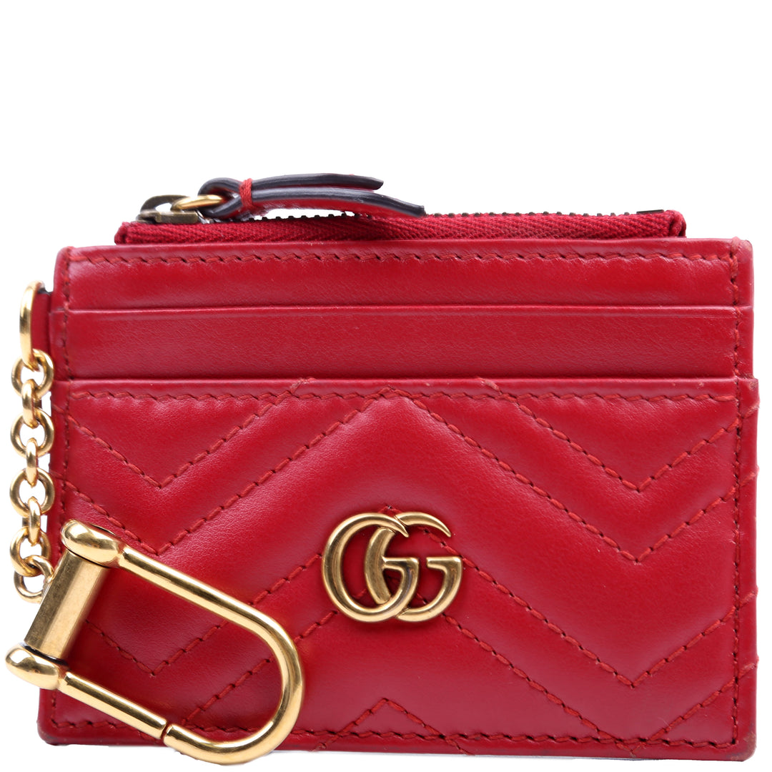627064 Marmont Keychain Wallet Red