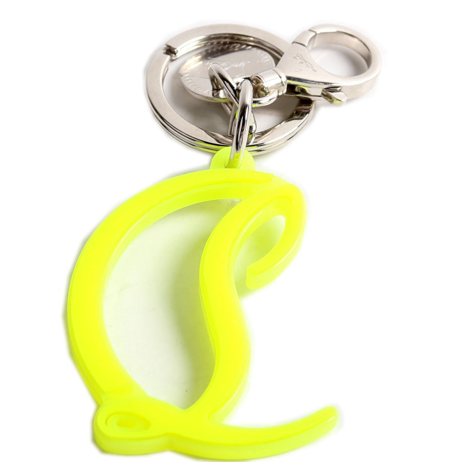 キーホルダー・キーリング Christian Louboutin Key holders & Charms Yellow CL Logo Key Ring Silver/Yellow