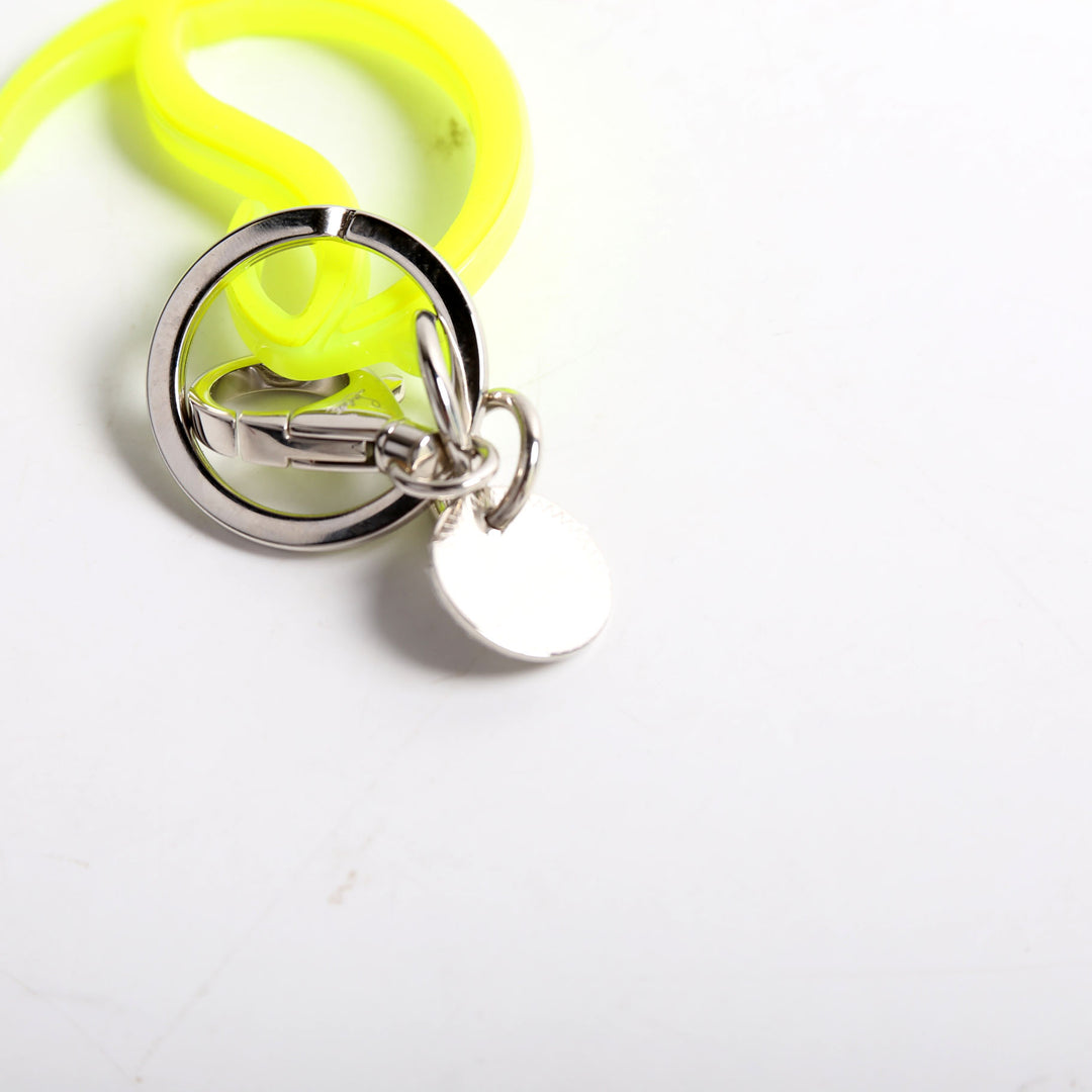 キーホルダー・キーリング Christian Louboutin Key holders & Charms Yellow CL Logo Key Ring Silver/Yellow