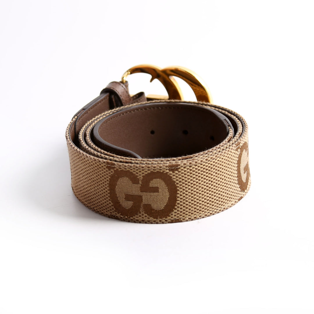 Gucci Jumbo GG Marmont Brown Gold Women\'s Belt 400593 120/48 400593 Marmont Jumbo GG Size 100/40 Brown/Gold main image 4