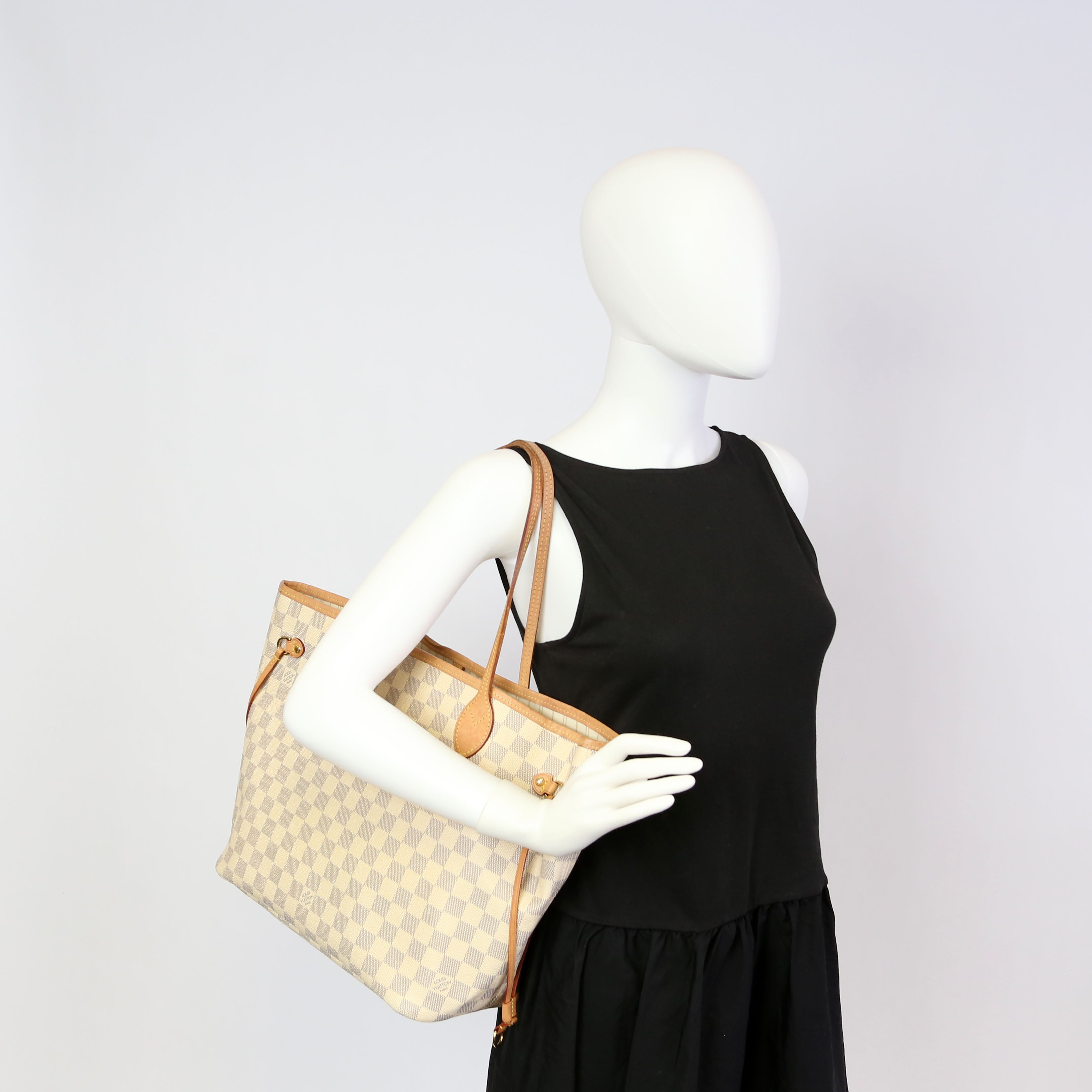 Neverfull With Wallet MM Damier Azur