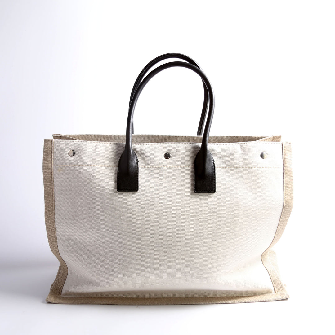 【SAINT LAURENT】RIVE GAUCHE TOTE BAG SAINT LAURENT Rive Gauche Linen Canvas Tote Bag | Holt Renfrew