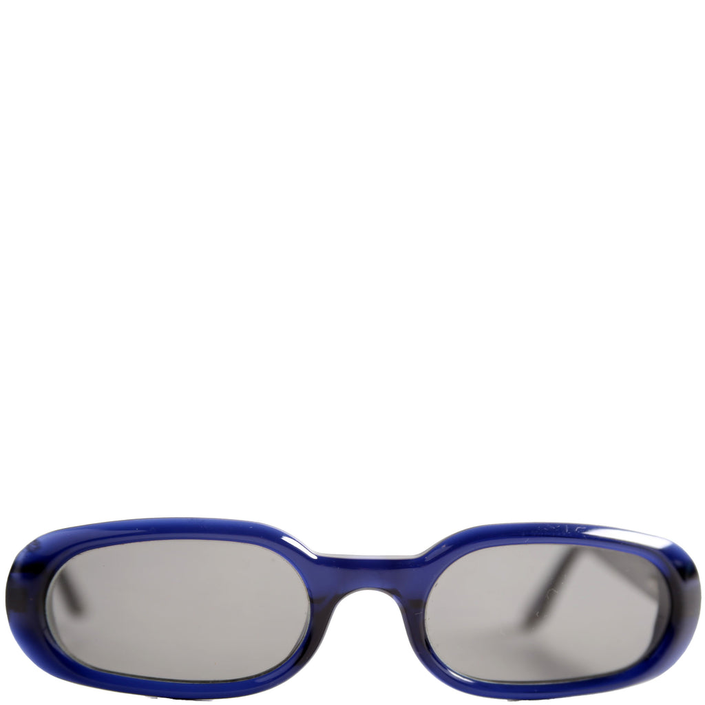 GG1157/S Narrow Oval Frame Sunglasses Navy